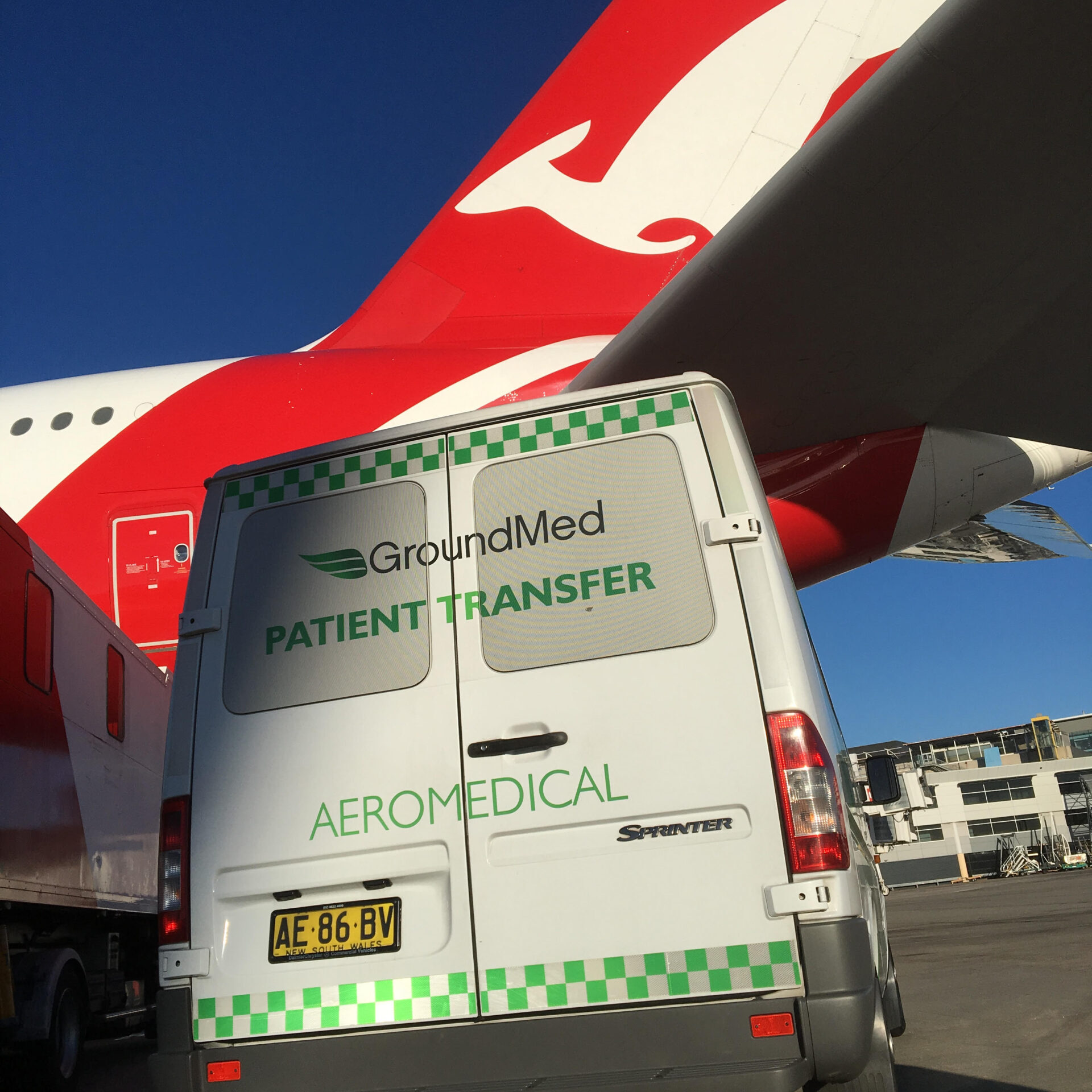 Plane and ambulance